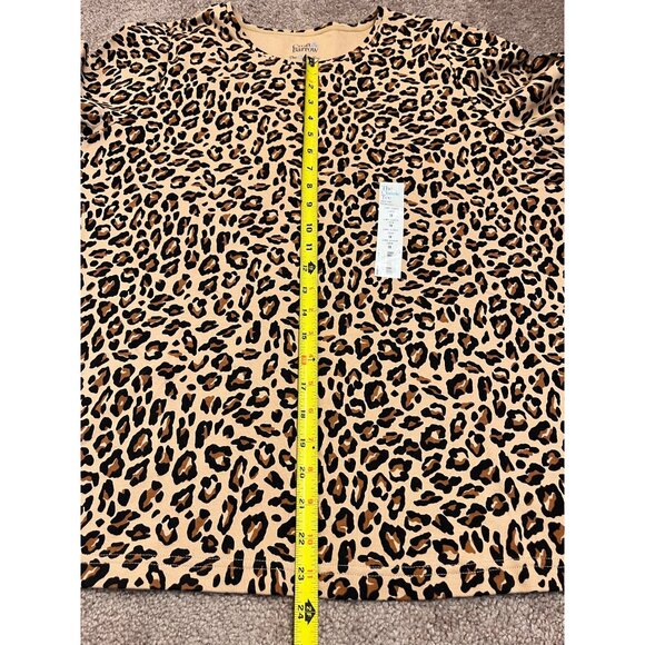 Womens Croft & Barrow Leopard Print Long-Sleeve Crewneck Tee 1X - Picture 4 of 7